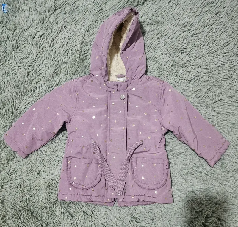 Parka morada con estrellas niña - 1