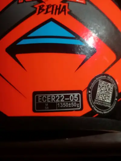 Casco de motocicleta Betha naranja - miniatura 1