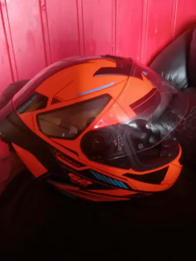 Casco de motocicleta Betha naranja - miniatura 2