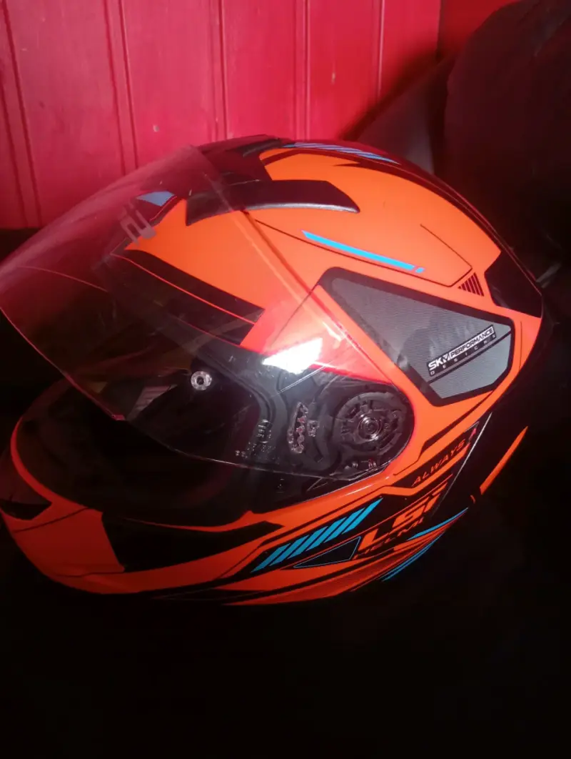 Casco de motocicleta Betha naranja - 4