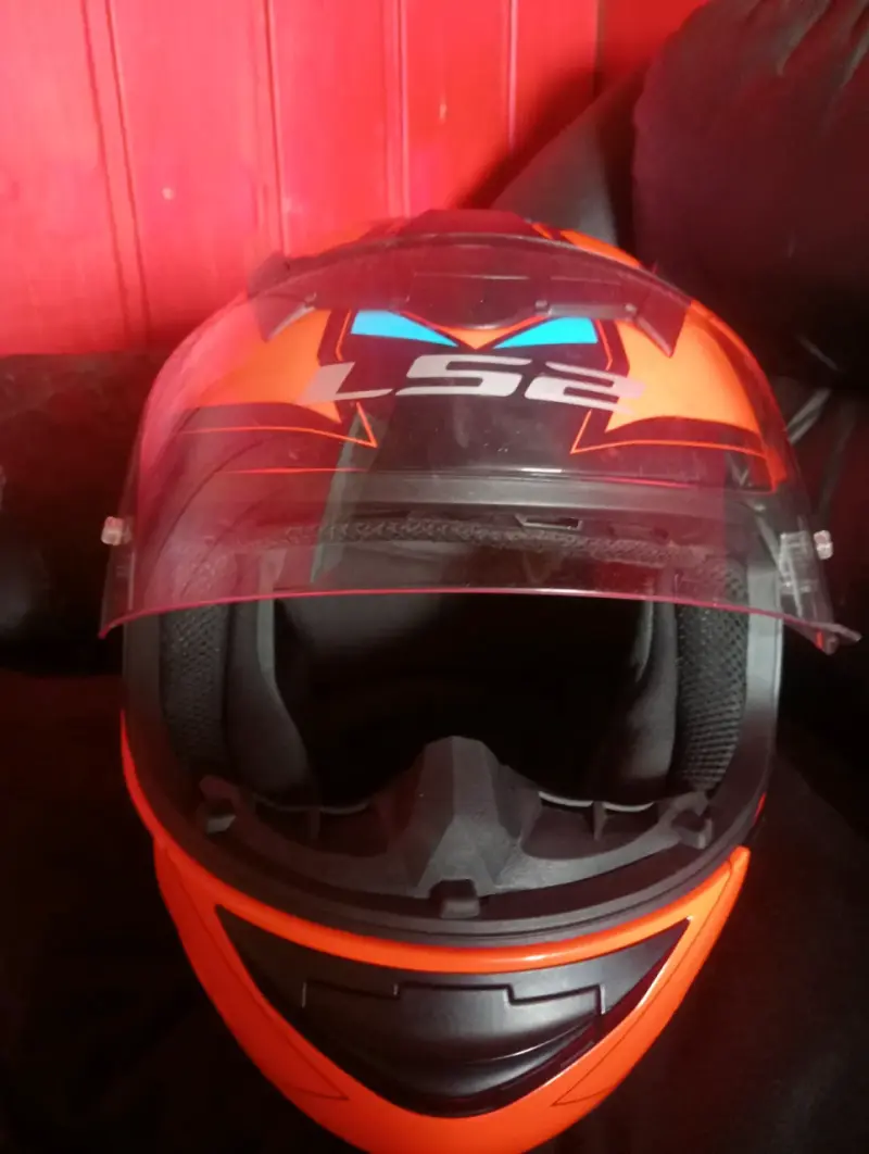 Casco de motocicleta Betha naranja - 5
