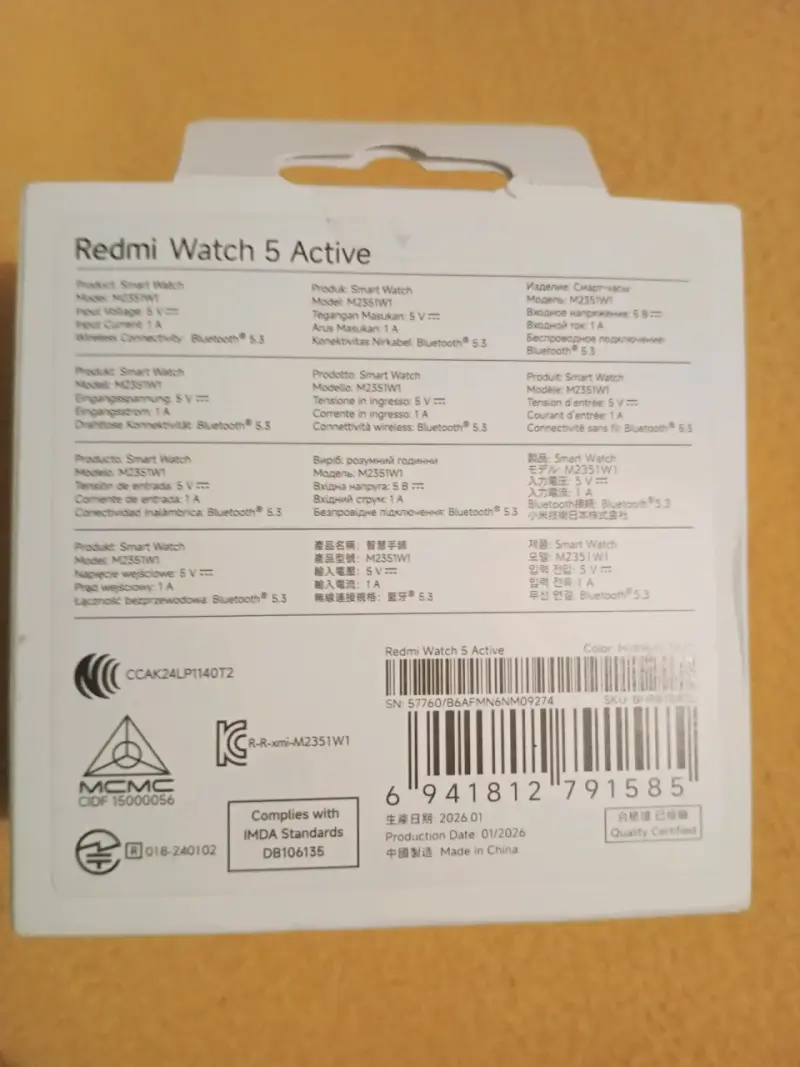 Reloj inteligente Redmi Watch 5 Active - 2