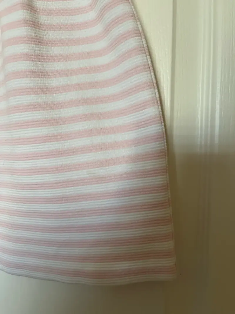 Vestido rayado rosado talla 8 - 3