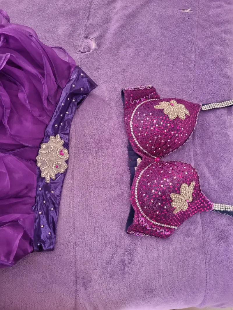 Conjunto de danza oriental morado - 2