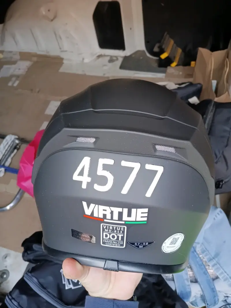 Casco de moto negro mate - 3