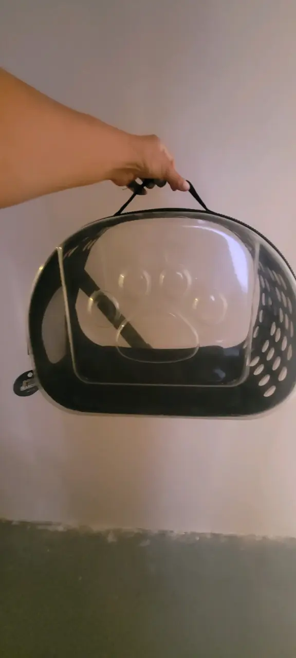 Transportador de mascotas negro