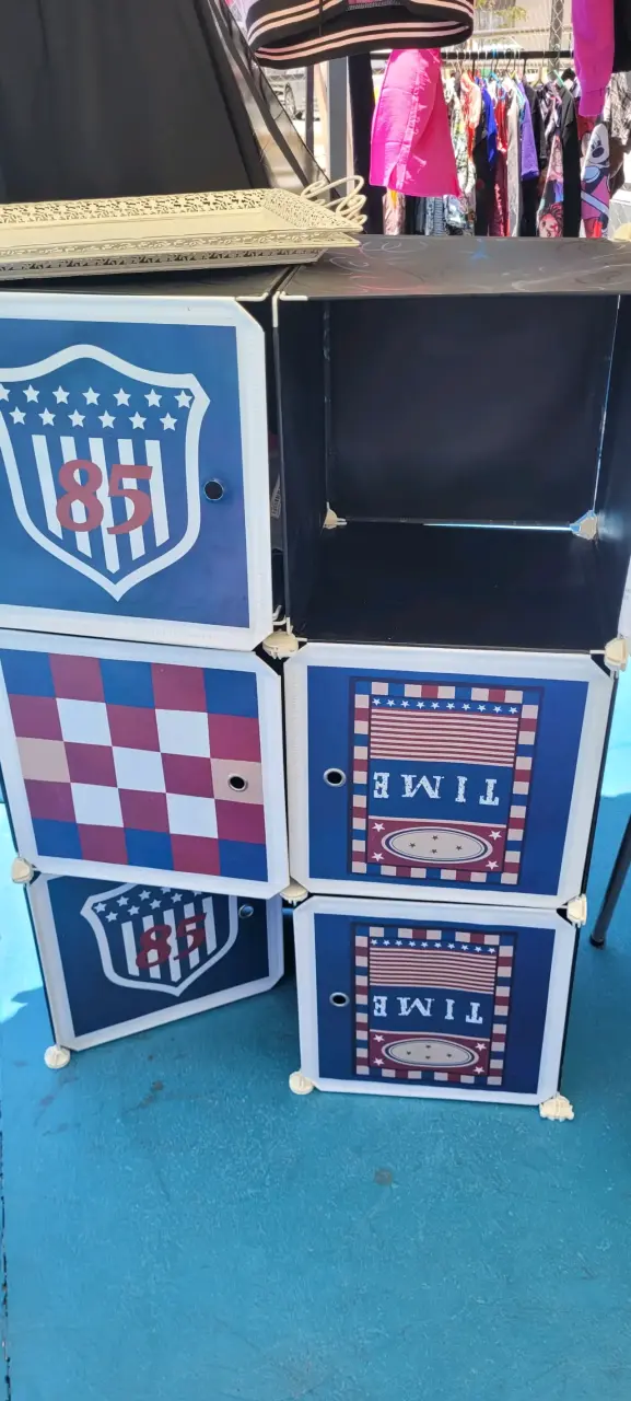 Estante modular azul
