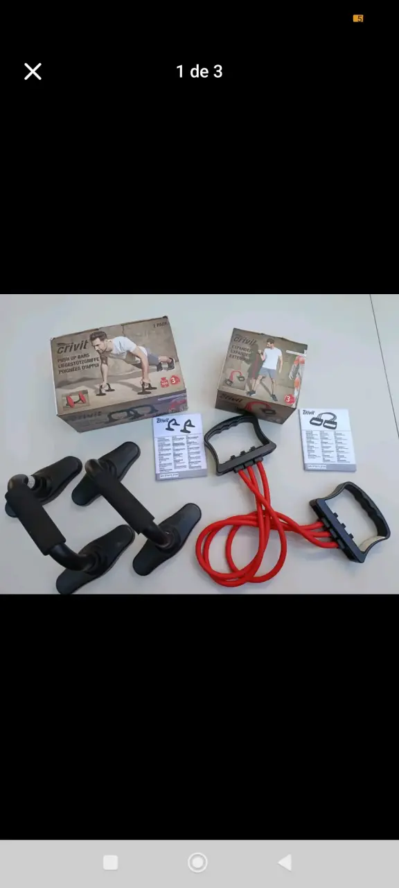 Set de barras para flexiones y extensor nuevos - 1
