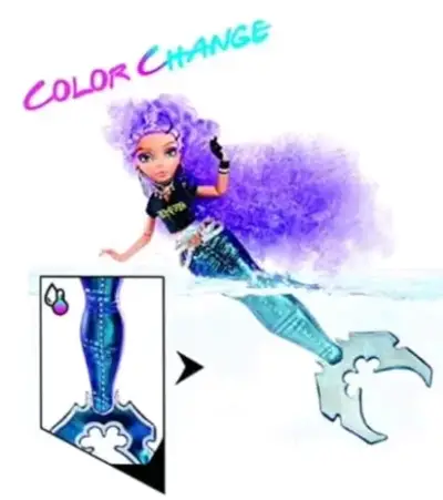 Muñeca sirena MERMAZE rock con guitarra - miniatura 2