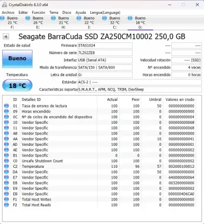 Disco SSD Seagate Barracuda 250GB  (ZA250CM10002) - miniatura 2