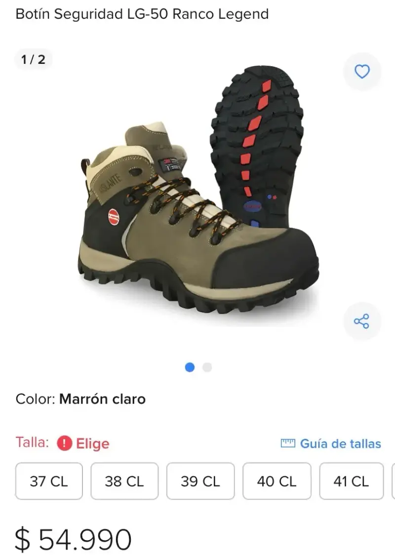 Botin de Seguridad marca Legend Modelo RG-50 - 3