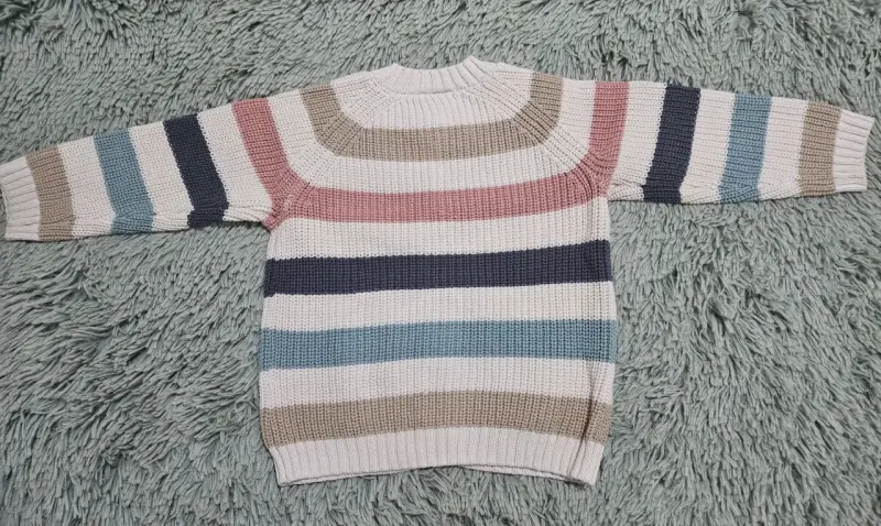 Chaleco bebé rayado colores pastel - 2