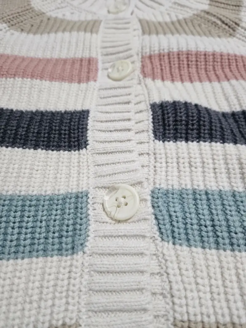 Chaleco bebé rayado colores pastel - 3