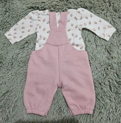 Conjunto bebé algodón rosa - miniatura 2