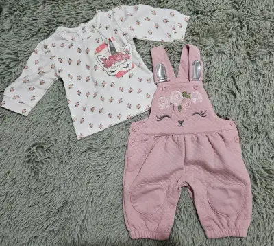 Conjunto bebé algodón rosa - miniatura 3