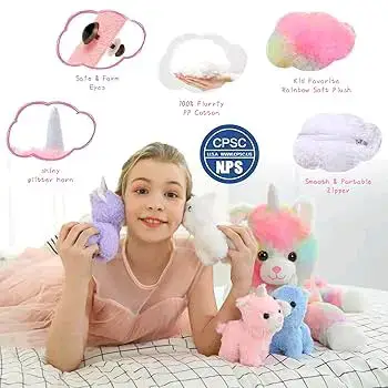 Peluche gato unicornio mama y 4 bebes - miniatura 5