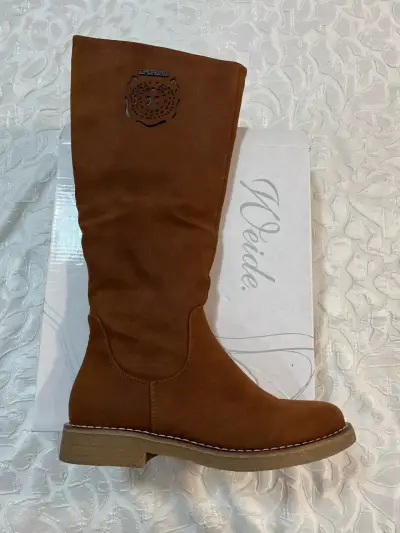 Botas largas marrones de mujer - miniatura 1