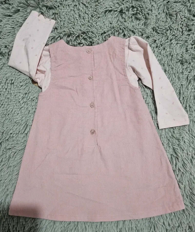 Vestido rosado para niña nuevo - 2
