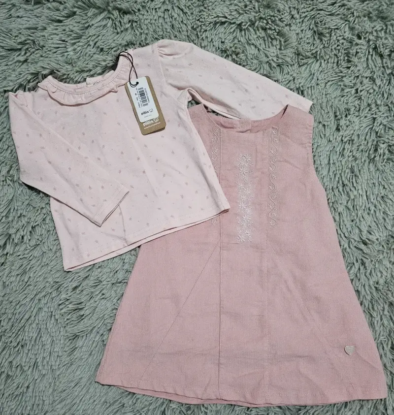 Vestido rosado para niña nuevo - 3
