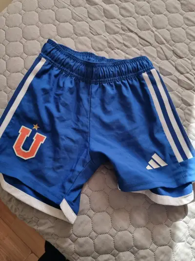 Short de fútbol azul U de Chile talla 7/8 - miniatura 1