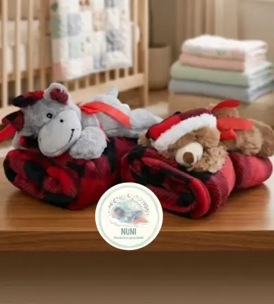 Set de mantas de franela con peluche - miniatura 1
