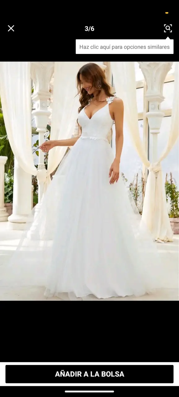 Vestido de novia blanco elegante más falso - 1