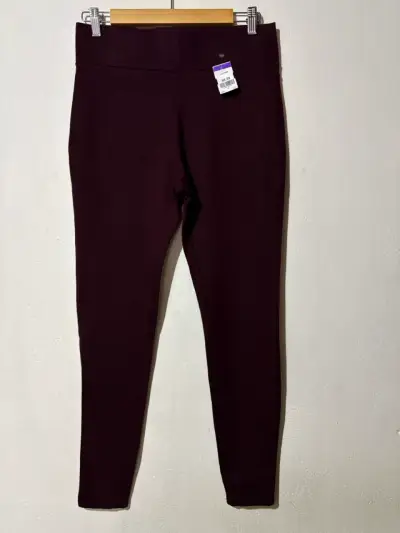 Leggings burdeos con etiqueta - miniatura 1