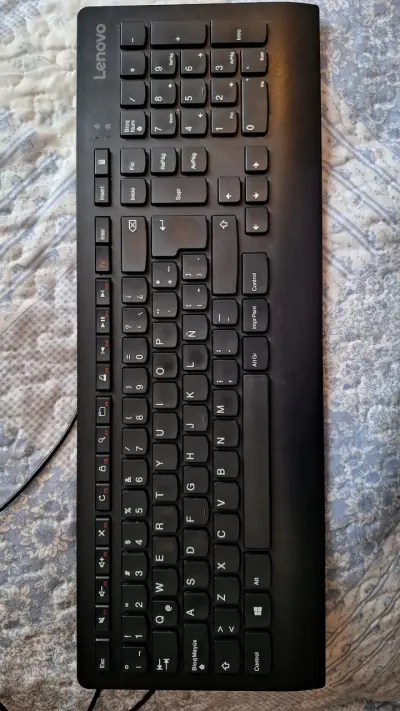 Teclado Lenovo USB negro - miniatura 1