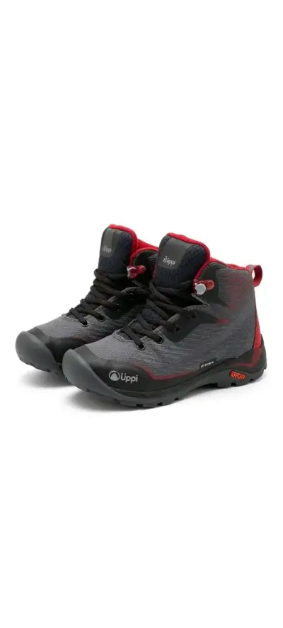 Botas trekking negras y rojas lippi - miniatura 1