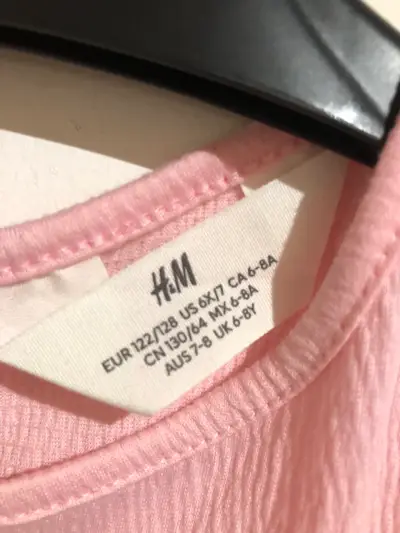 Vestido rosa con falda de tul talla 6-8 - miniatura 3