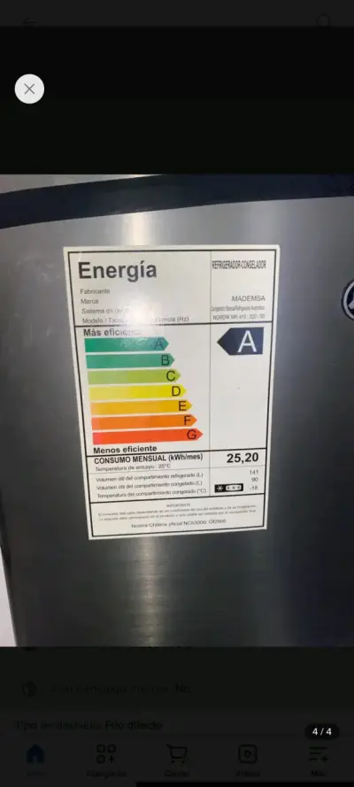Refrigerador Mademsa nordik 415 bottom freezer gri - miniatura 5
