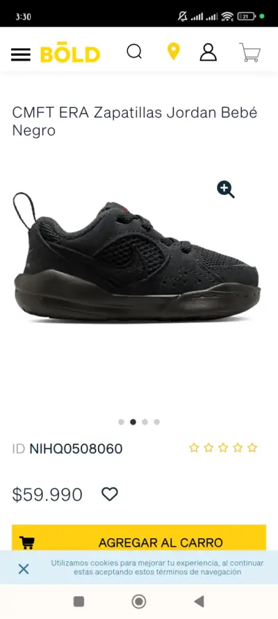 Zapatillas Jordan bebé negro - miniatura 2