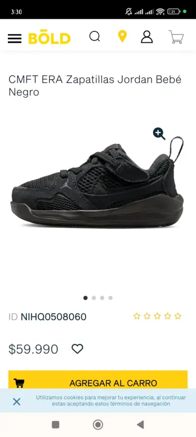 Zapatillas Jordan bebé negro - miniatura 3
