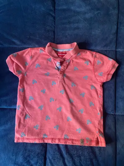 Polera polo roja para niño H&M - miniatura 1