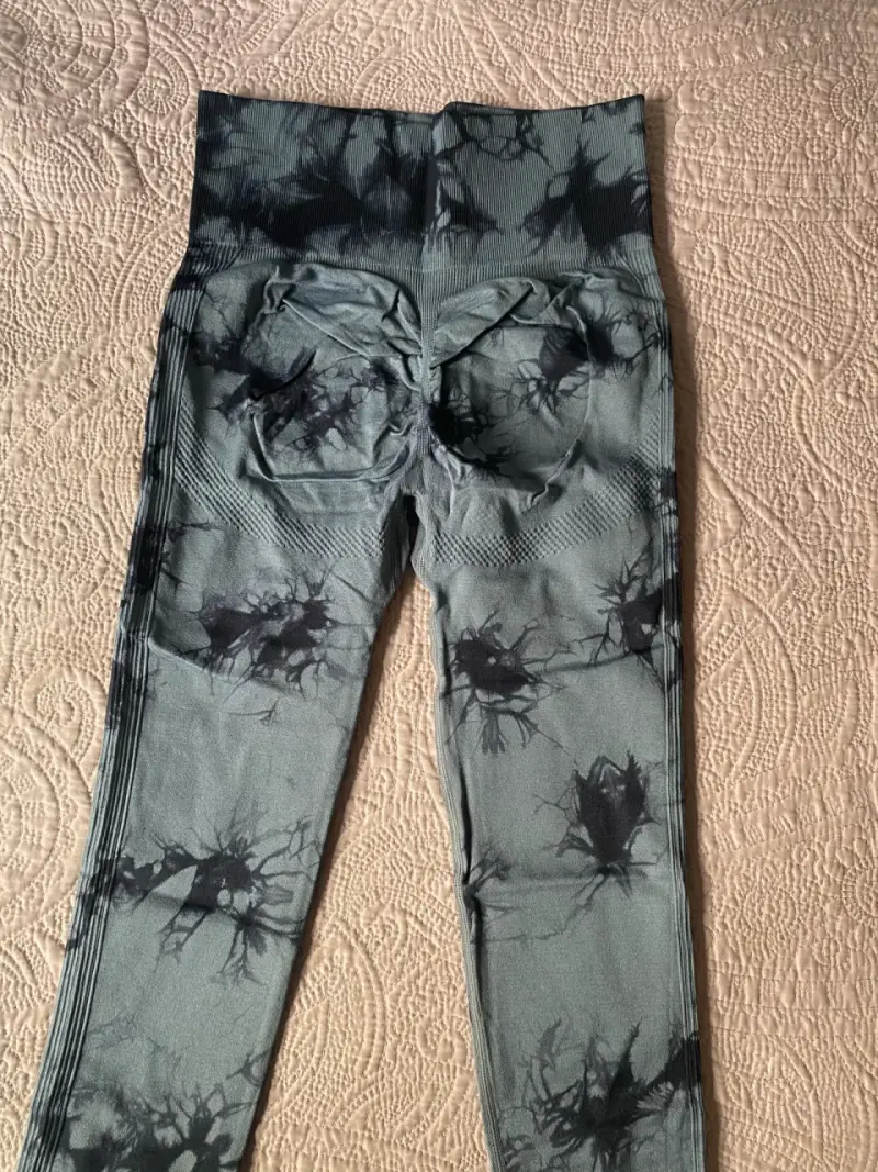 Calzas deportivas tie-dye azul y gris - 3