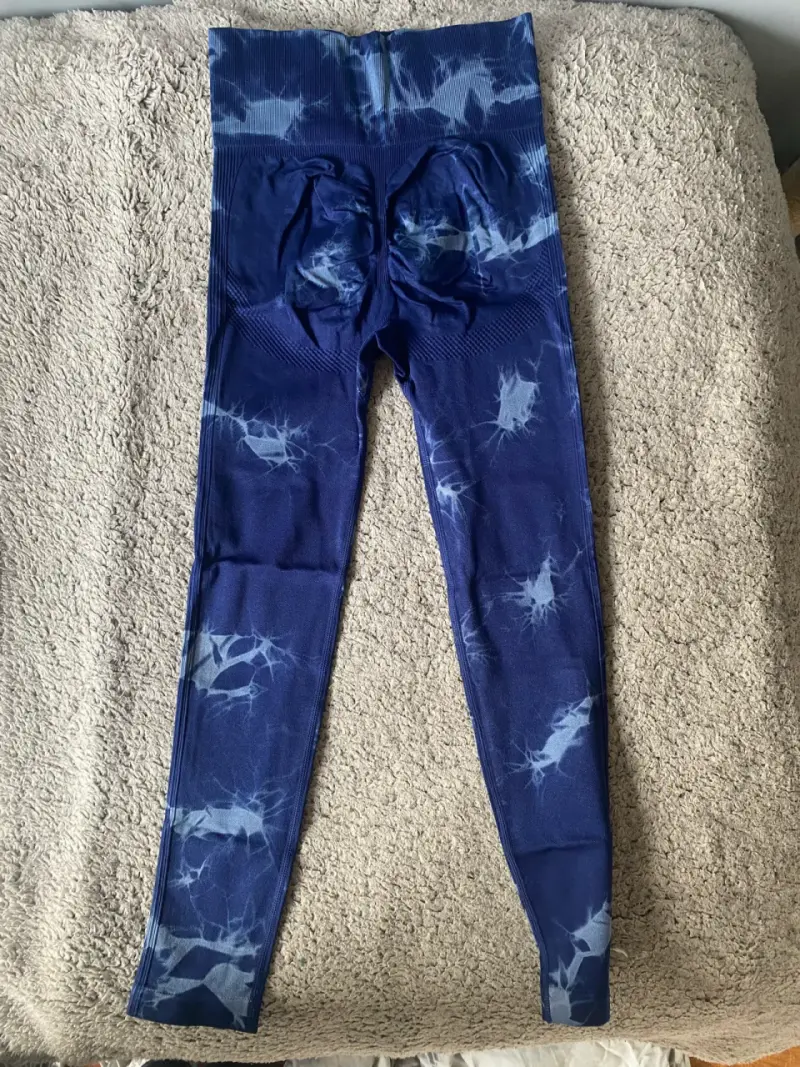 Calzas deportivas tie-dye azul y gris - 4