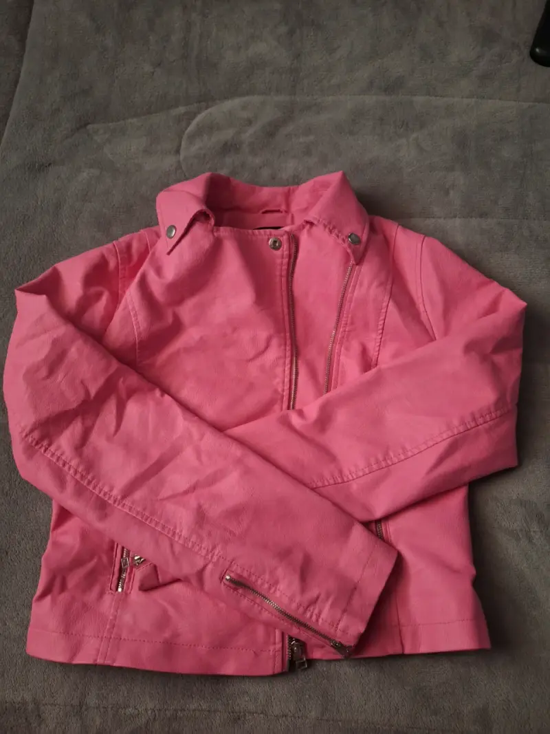 Chaqueta rosada de cuero sintético - 2