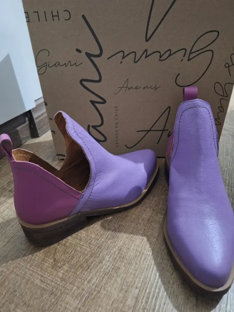 Botines morados de cuero Giani Dafirenze - 2