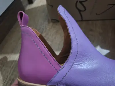 Botines morados de cuero Giani Dafirenze - miniatura 3