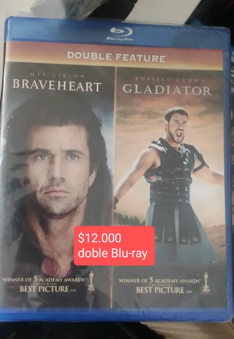 Doble Blu-ray Braveheart y Gladiator