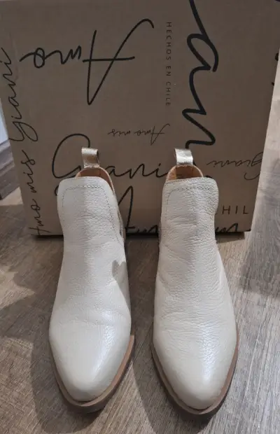 Botines crema de cuero Giani Dafirenze - miniatura 1