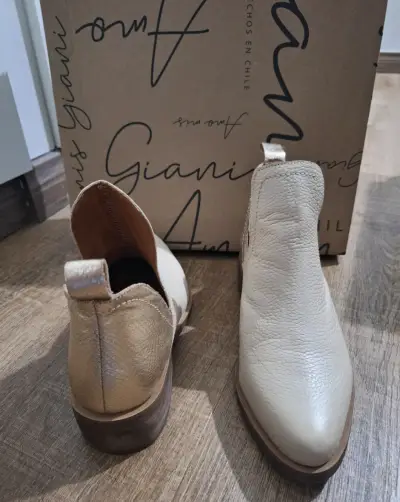Botines crema de cuero Giani Dafirenze - miniatura 2