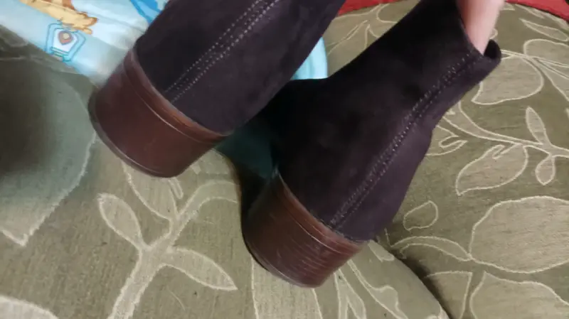 Botines de gamuza marrón - 1