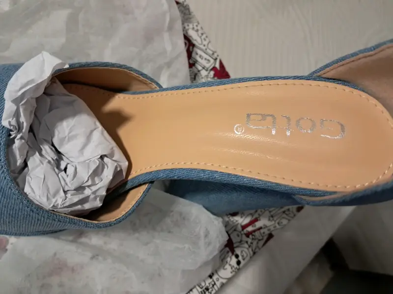 Zapatos de taco alto denim - 2