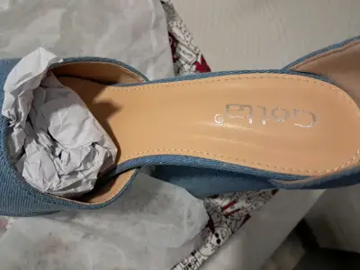 Zapatos de taco alto denim - miniatura 2