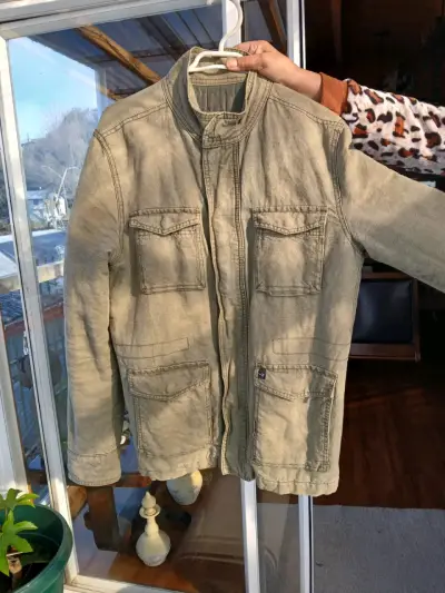 Chaqueta verde de algodón - miniatura 1