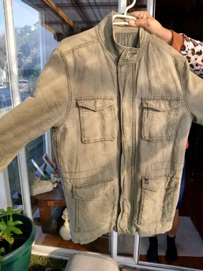 Chaqueta verde de algodón - miniatura 2