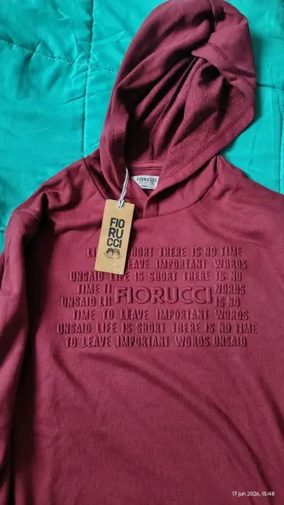 Polerón burdeo marca fiorucci - miniatura 5