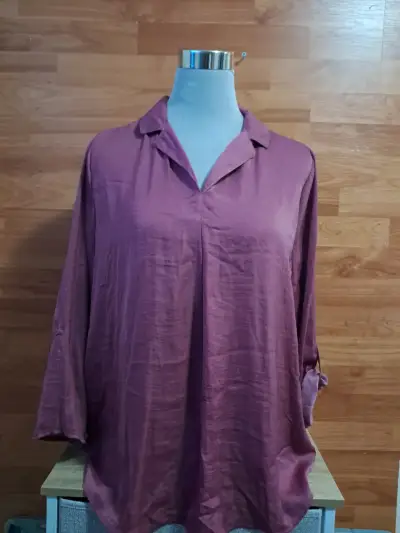 Blusa morada satinada - miniatura 1