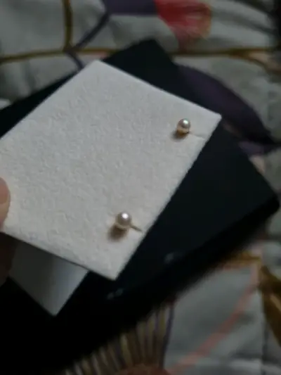 Aros perla rosada Recién nacido - miniatura 1